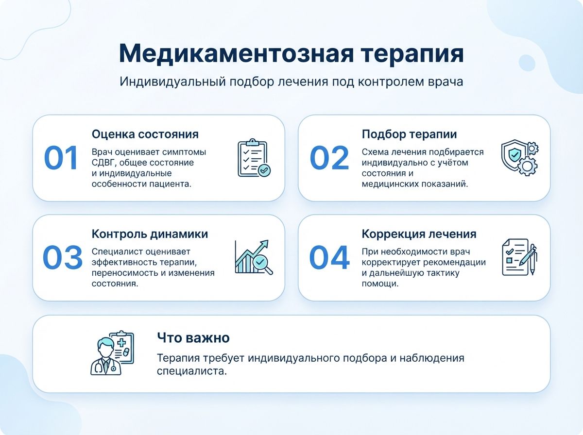 Лечение СДВГ в Лангепасе у детей и взрослыхинфографика